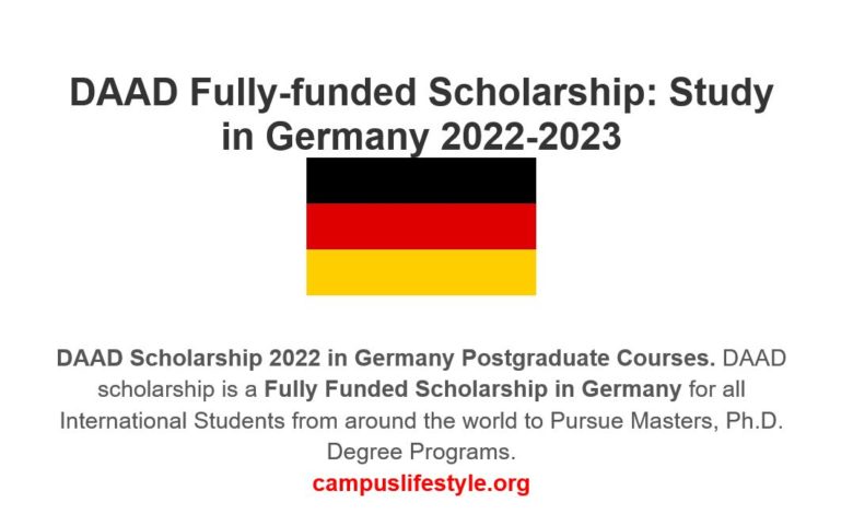 DAAD Scholarship 2022 in Germany Postgraduate Courses