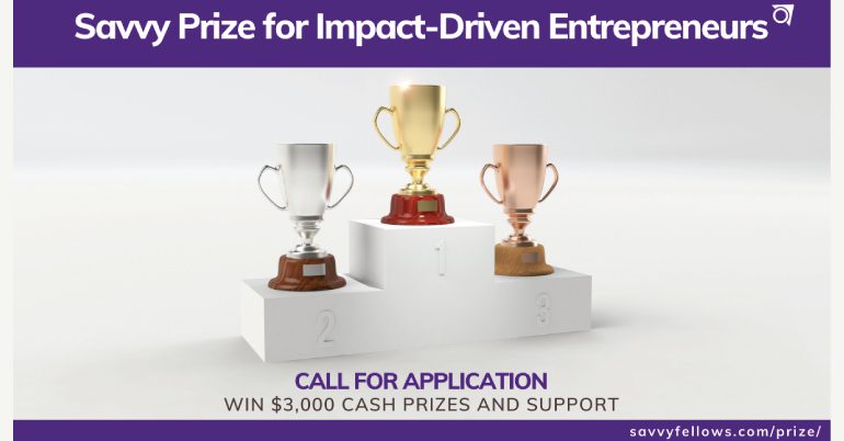 savvy prize for impact driven entrepreneurs