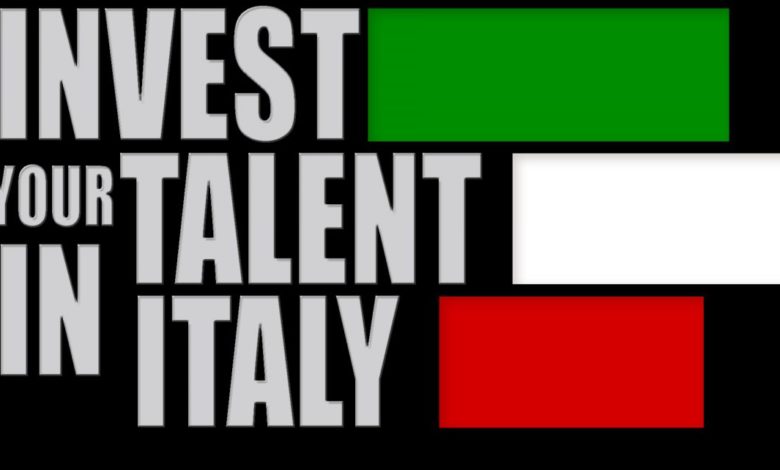 invest your talent in italy scholarships 2018