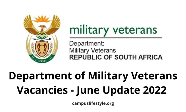 Department of Military Veterans Vacancies - June Update 2022