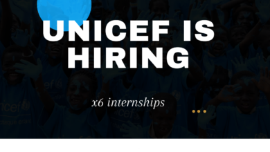 UNICEF is offering x6 Internships. Apply Now!!