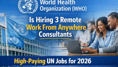 World Health Organization (WHO) Is Hiring 3 Remote Work From Anywhere Consultants | High-Paying UN Jobs for 2026