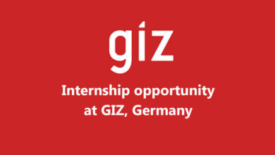 GIZ Internship Job 2026 announcement highlighting a monthly stipend of €2,349 and opportunities for global development careers.