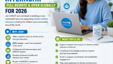 UNICEF Climate-Resilient Education Internship — Full Remote & Open Globally for 2026